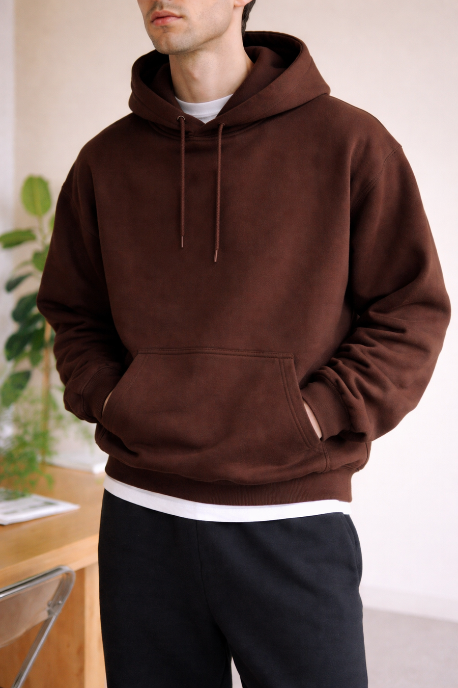 ESSENTIAL HOODIE – BROWN
