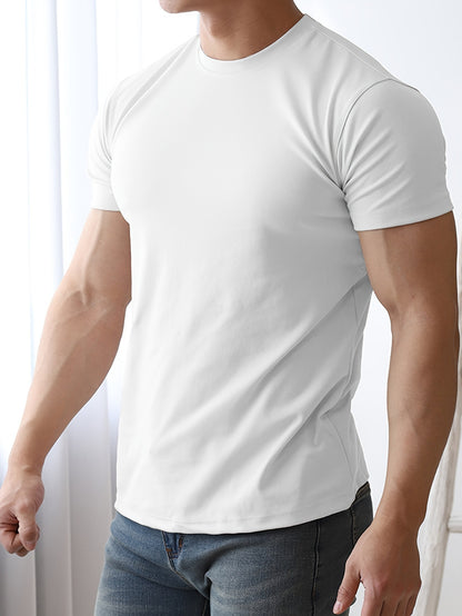 Quick-drying Breathable Solid Color Short-sleeved T-shirt