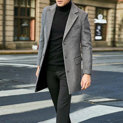 TAILORED WOOL OVERCOAT – CHARCOAL