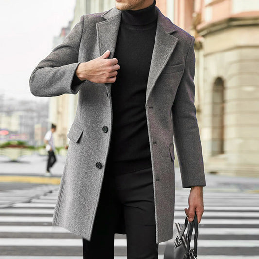 TAILORED WOOL OVERCOAT – CHARCOAL
