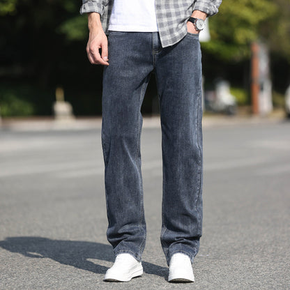 Loose straight men's jeans