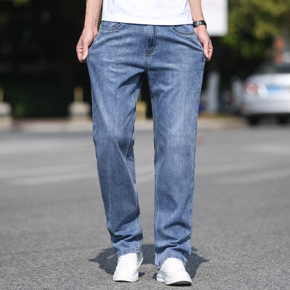 Loose straight men's jeans