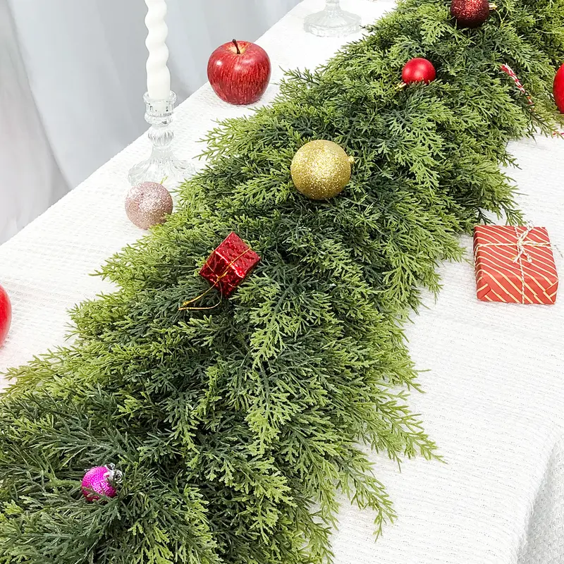 Premium Faux Cedar & Green Pine Garland