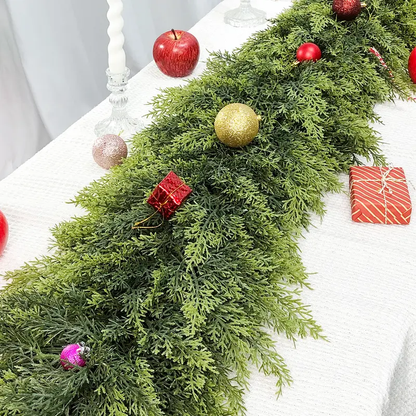Premium Faux Cedar & Green Pine Garland