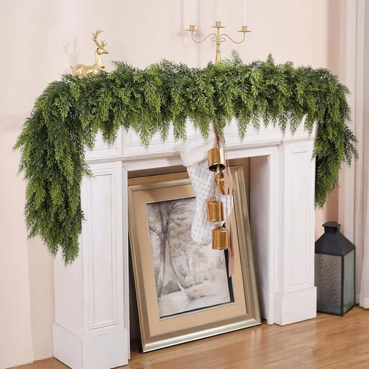 Premium Faux Cedar & Green Pine Garland